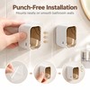 Wall-Mounted Toothbrush Holder for Bathroom Organization – Drill-Free, Dustproof Storage
