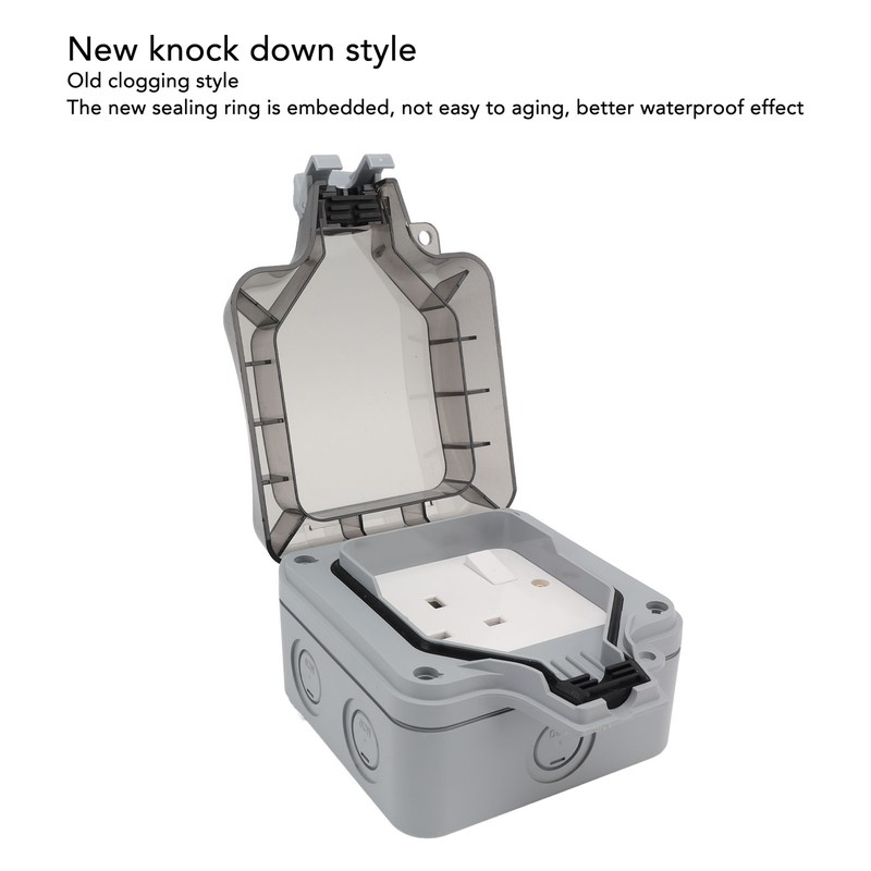 IP66 Outdoor Waterproof Switch Socket Box Surface Mounted Splashproof Dustproof