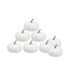 4 Inch Small White Pumpkins for Decorating - 8PCS Small