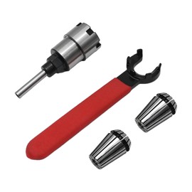 SYOWADA 1/4 Inch Shank to 1/2 Inch Shank Router Bit Extension Collet Adapter with ER20 Spring Collet and ER20 M-Type Collet Nut Wrench, for converting 1/2 inch and 1/4 inch shank router bits