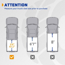 Soft Tri-Fold Truck Bed Tonneau Cover Fit for Ford F-150 F150 2004-2014 5.5 ft Bed Without Raptor Series