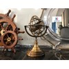 Engraved Brass Tabletop Armillary Nautical Sphere Globe