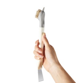 OKEMISS Multifunctional 3 in 1 Double Head Cleaning Brush Scraper Cooktop Cleaning Tool cleaning for Kitchen Gas Stove,Ceramic Hobs, Glass Doors, Windows,Range Hoodand Painted Surfaces