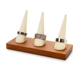 Oirlv Wooden Ring Stand Ring Storage Holder for Display and Organiser