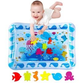 ZHUYNXIR Infant Toys, Tummy time Toys, Tummy time mats for Infants, Inflatable Play Mat Water Mat Inflatable Toys, Fun Early Development Play Center for Newborn (27.5x20 in)