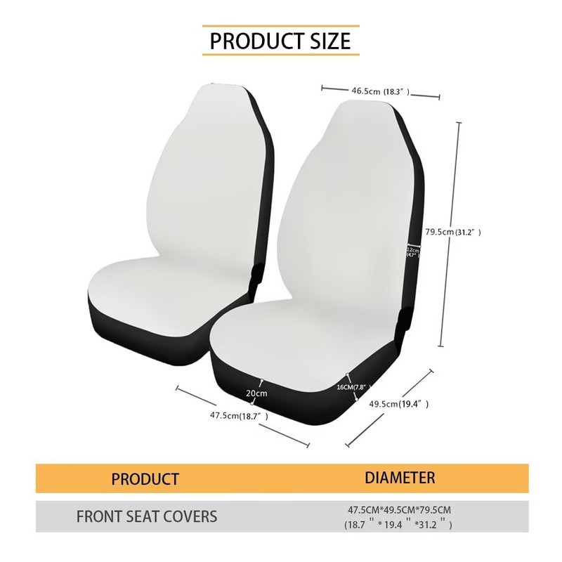 Rucaresri Horror Skeleton Print Car Front Seat Covers, Breathable Easy
