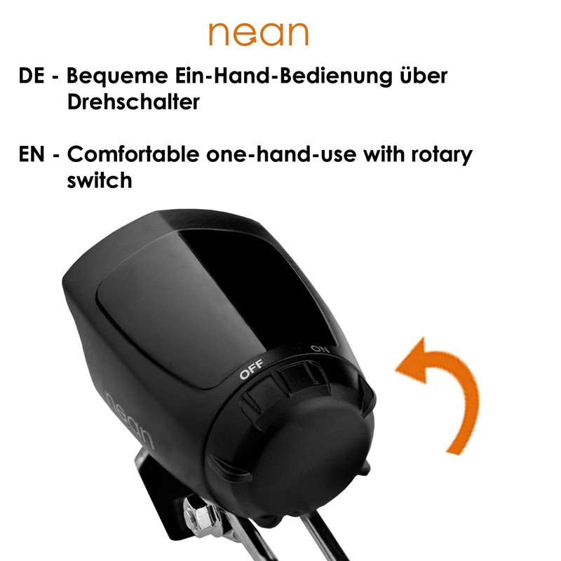 nean E-Bike LED Bicycle Light with Parking Light and Reflector,