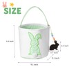 CHOIEO Easter Basket, Bunny Baskets with Pom-Pom Tail, Stripe Pattern,