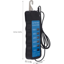 Hsthe Sea Electric Fence Voltage Tester 600-7000V Measure Range Portable Voltage Detector for Farming Equipment Livestock