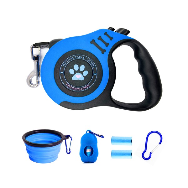 PETIMP Retractable Dog Leash Lightweight 16FT Leash Claw Print, with