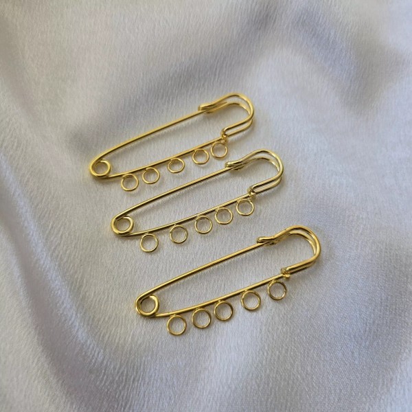 Unbranded Iron Brooch Findings, 5-Holes Kilt Pins for Lapel Pins