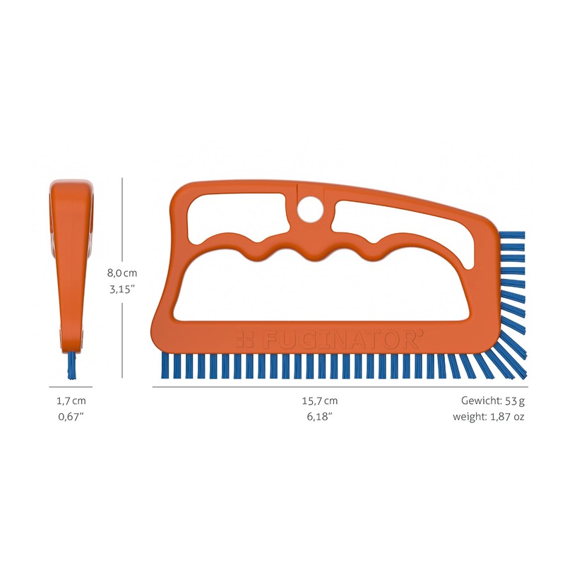 Fuginator Scrub Brush for Tile and Grout: Stiff Nylon Bristle