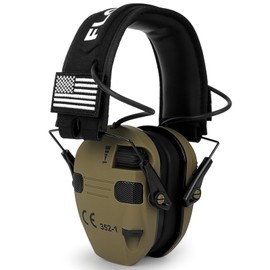 Electronic Ear Protection for Shooting with 5X Sound Amplification, Active Ear Protection for Gun Range, NRR 23dB Hearing Protection for Shooters, Noise Reduction Headphones for Hunting, Shooting