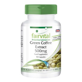 fairvital Fairvital | Green Coffee Extract 500mg - Vegan - HIGH Dosage - 90 Capsules - standardised to 45% chlorogenic Acid