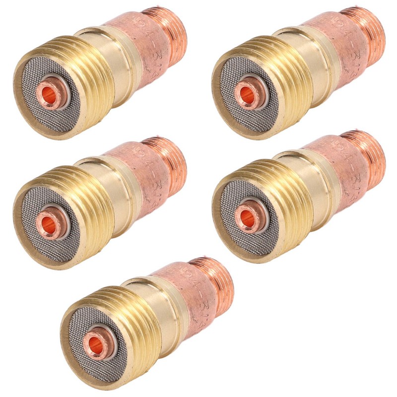 5Pcs 3/32in Gas Lens Collet Body Metal Welding Connector Replacement
