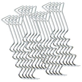 Mytee Products Hay Tarp Spiral Anchor Pins 16" | Galvanized Steel Ground Stake for Secure Hay Covers - 20 Pack