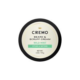 Cremo Beard & Scruff Cream, Wild Mint, 4 Ounce (Pack of 1) - Soothe Beard Itch, Condition and Offer Light-Hold Styling for Stubble and Scruff (Product Packaging May Vary)