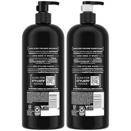 TRESemmé Juego de champú y acondicionador, volumen amplificado + infusión de colágeno, cuerpo completo de 24 horas y elevación con protección térmica 