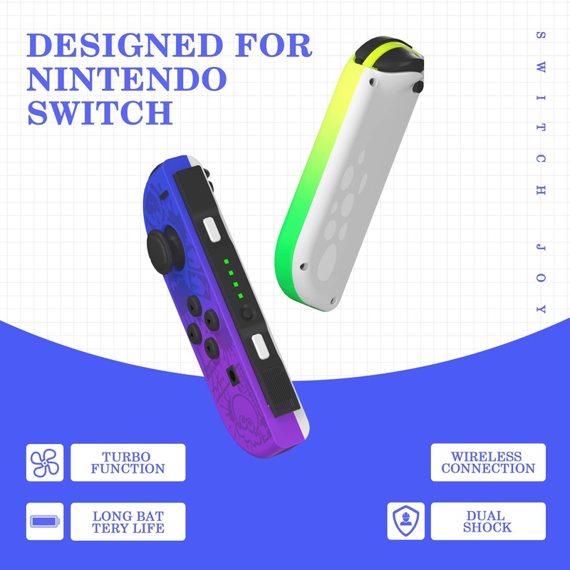 Joy Cons for Switch Controllers, Wireless Replacement for Switch Joycons,