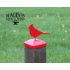Madison Iron and Wood Cardinal Fence Post Cap, Redbird 4x4