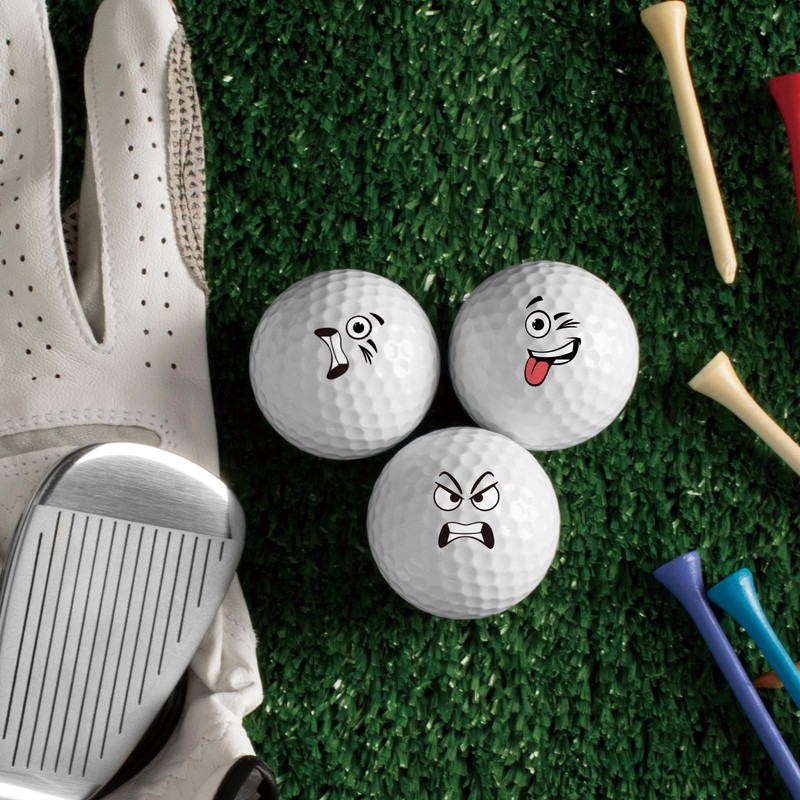 PLIGREAT Funny Expressions Golf Ball Marker 24 Pieces Creative Pattern