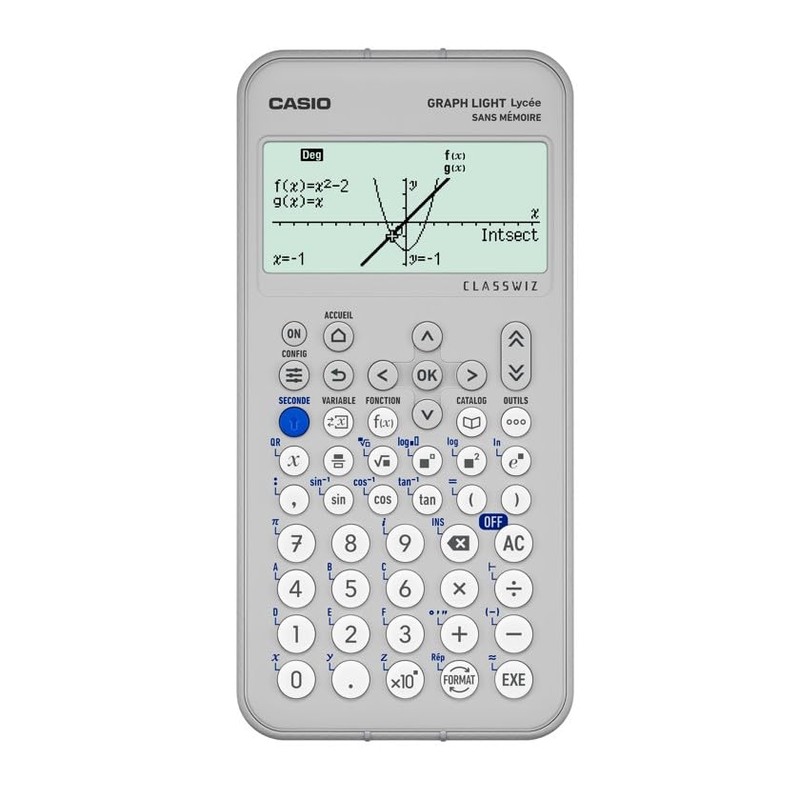 Calcuso Casio Graph Light Blue with Graphing Calculator (French)
