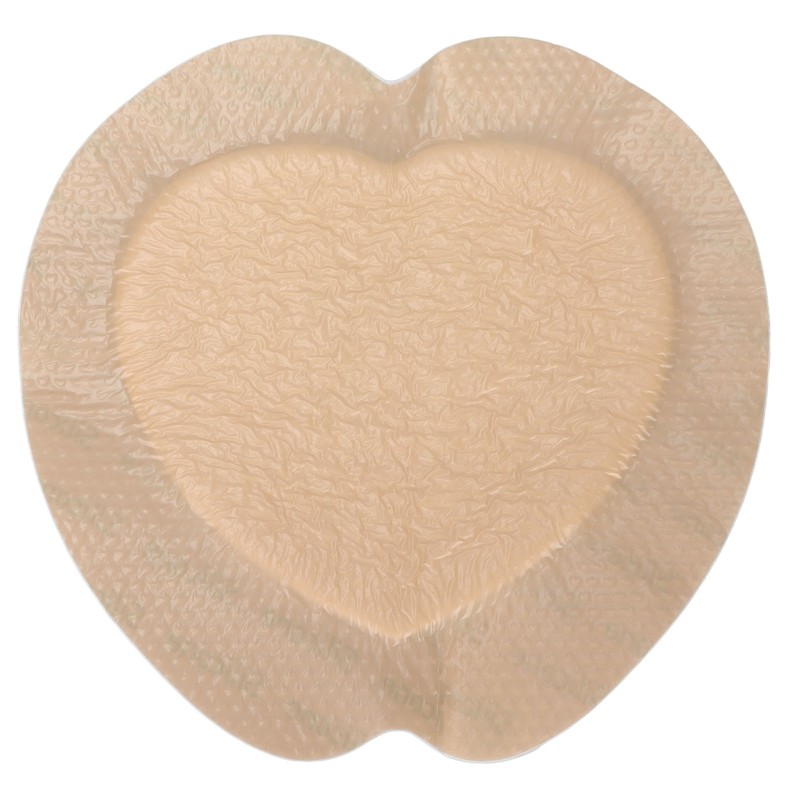 Heart Shaped Silicone Foam Dressing Bordered Waterproof Wound Bandage 18x18cm/7.09x7.09in