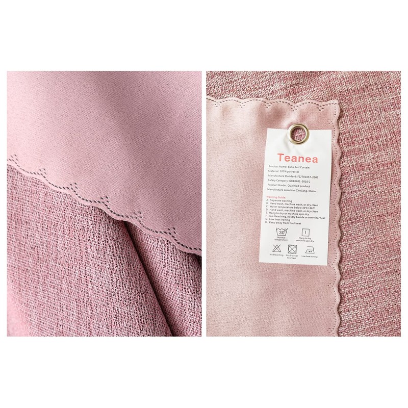 Teanea Solid Bottom Bunk Bed Blackout Curtains Privacy Cloth Single