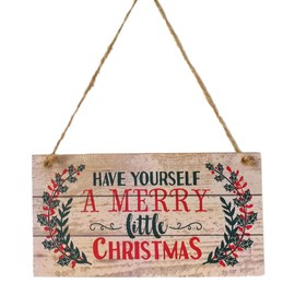 SUPVOX Weihnachten Tür hängende Dekorationen Holztür Wand hängen Zeichen mit Frohe Weihnachten 20 x 10 x 0,5 cm