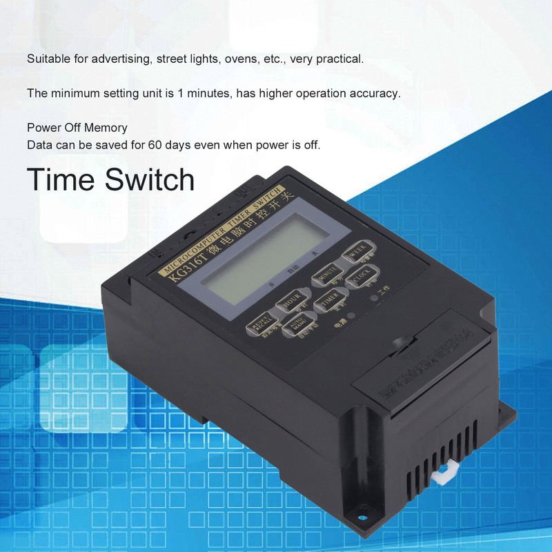 Time Switch Mechanical Timer Auto Controller Power Off Memory 25A