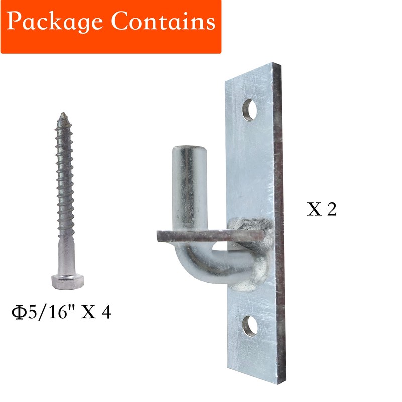 Jikacok Wall Mount Gate Hinge, Sturdy Fence Gate Hinges Fence