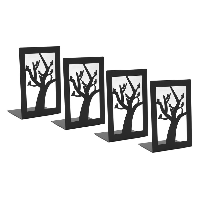4Pcs Metal Book Ends Orderly Storage Arbitrary Adjustment Smoother Edges