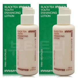 Innisfree Black Tea Youth Enhancing Lotion 170ml + 170ml / 이니스프리 블랙티 유스 인핸싱 로션 170ml + 170ml