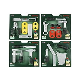 Theo Klein 8007 Bosch Werkzeug-Set, 4-fach sortiert I Je ein Set - zufällig - pro Bestellung mit hochwertigem Kinder-Werkzeug I Spielzeug für Kinder ab 3 Jahren