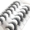 Pooplunch False Eyelashes Natural Cat Eye Look Wispy Volume Faux