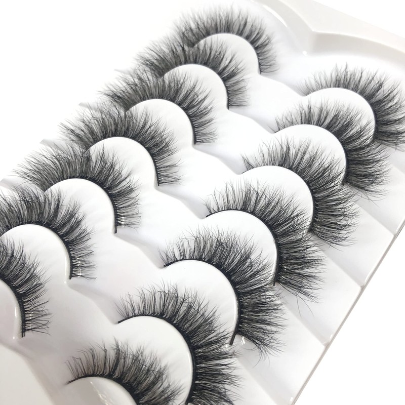 Pooplunch False Eyelashes Natural Cat Eye Look Wispy Volume Faux