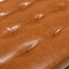 YOPTO Leather Storage 0ttoman Bench with Solid Wood Legs,Tufted Benchs
