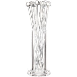 Shimizu Tableware Clear Muddler Set of 12 (with Stand) 4421 Acrylic OMD75