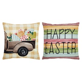 Happy Easter Pillow Cover Set of 2 16Lx16W