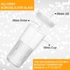 QWEZXO Glass Cups With Lids and Glass Straws，20 OZ High