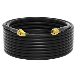 onelinkmore Low-Loss Coaxial Extension Cable 35Ft RG58 SMA Female to SMA Male Extension RF Coaxial Cable Connector and Two-Way Radio Applications Pure Copper 50 ohm RF Jumper Cable