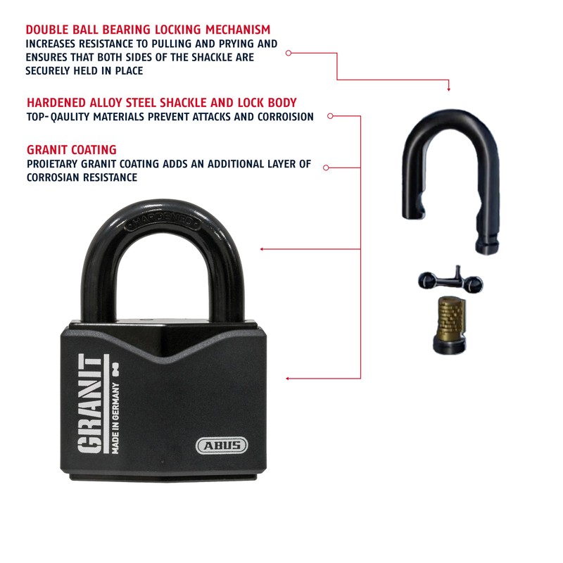 ABUS 37/55 MK KD Granit Alloy Steel Padlock Master Keyed