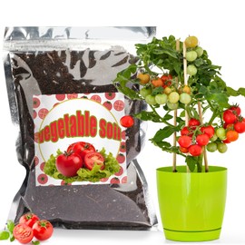 Doter Organic Vegetable Soil Mix 4qt, Indoor Plants Potting Mix for All Potted Vegetable Like Tomatoes Lettuce Bell Peppers, Grow Healthy houseplants Indoors