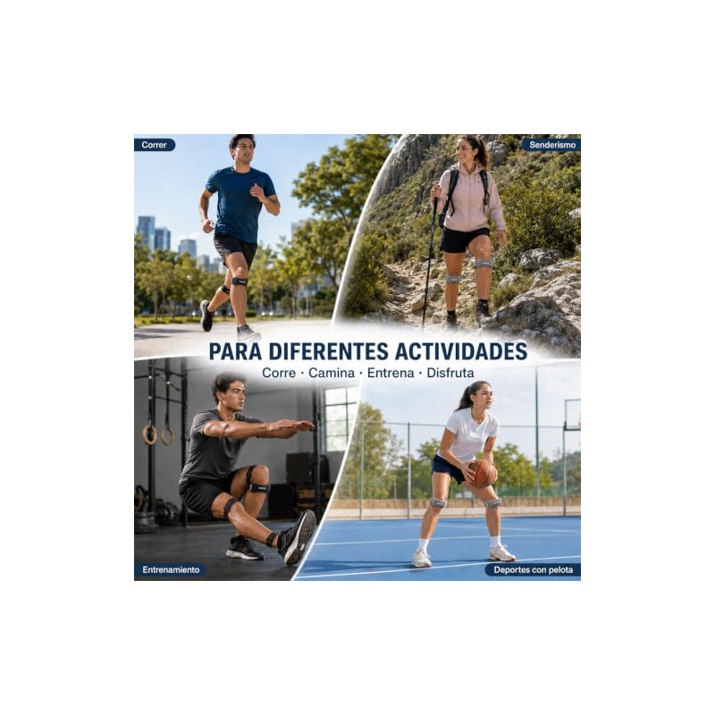 2 Pzs Rodillera Rotuliana Ajustable para Alivio del Dolor y