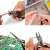 MFBJXC 8Pcs 4.5 Inch Mini Pliers Set,Long Nose Pliers,Diagonal Pliers,End