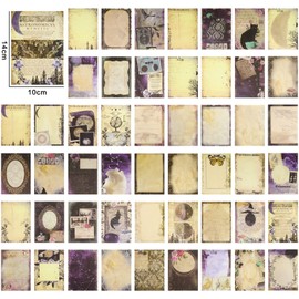 100 Sheets Vintage Magic Scrapbook Paper, Retro Journal Scrapbooking Decorative Accessories for Journaling Background Junk Journal Planner Aesthetic Decor Collage Album