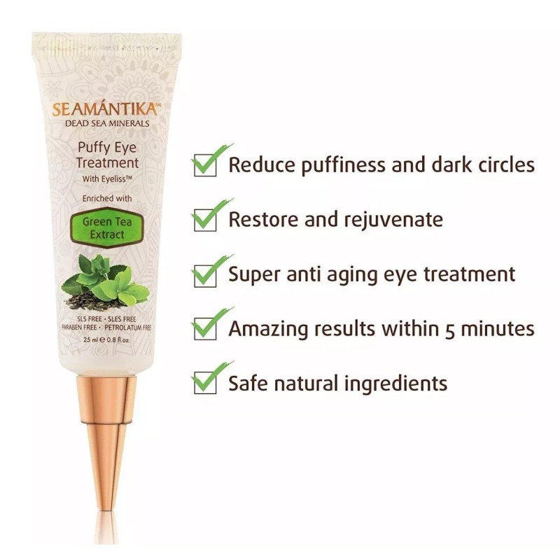 SEAMANTIKA Puffy Eye Treatment Instant results – Naturally Eliminate Wrinkles,