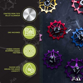 14/12T Ceramic Pulley Wheels for SRAM Eagle - Orange