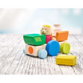 Selecta 62076 Klettini Farm Velcro Stacking Toy, 7 Pieces, Multi-Coloured