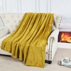 Home Soft Things Golden Spice Solid Flannel Fleece Throw Blanket,